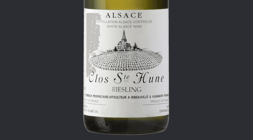 Trimbach Riesling Clos Sainte Hune label