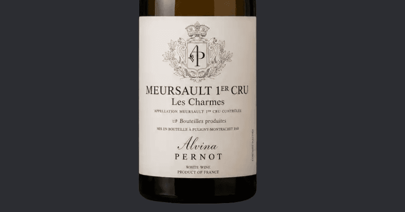 Alvina Pernot Meursault 1er Cru "Les Charmes" label